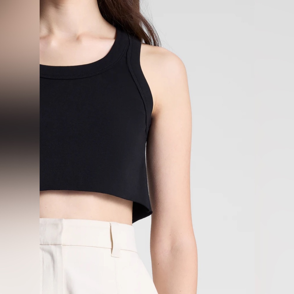 A.L.C $88 Halsey Cropped Cotton Rib Tank - Picture 2 of 7